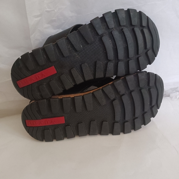 𝅺Prada Platform Wedge Leather criss cross leather sandals size 36.5 - Picture 6 of 14